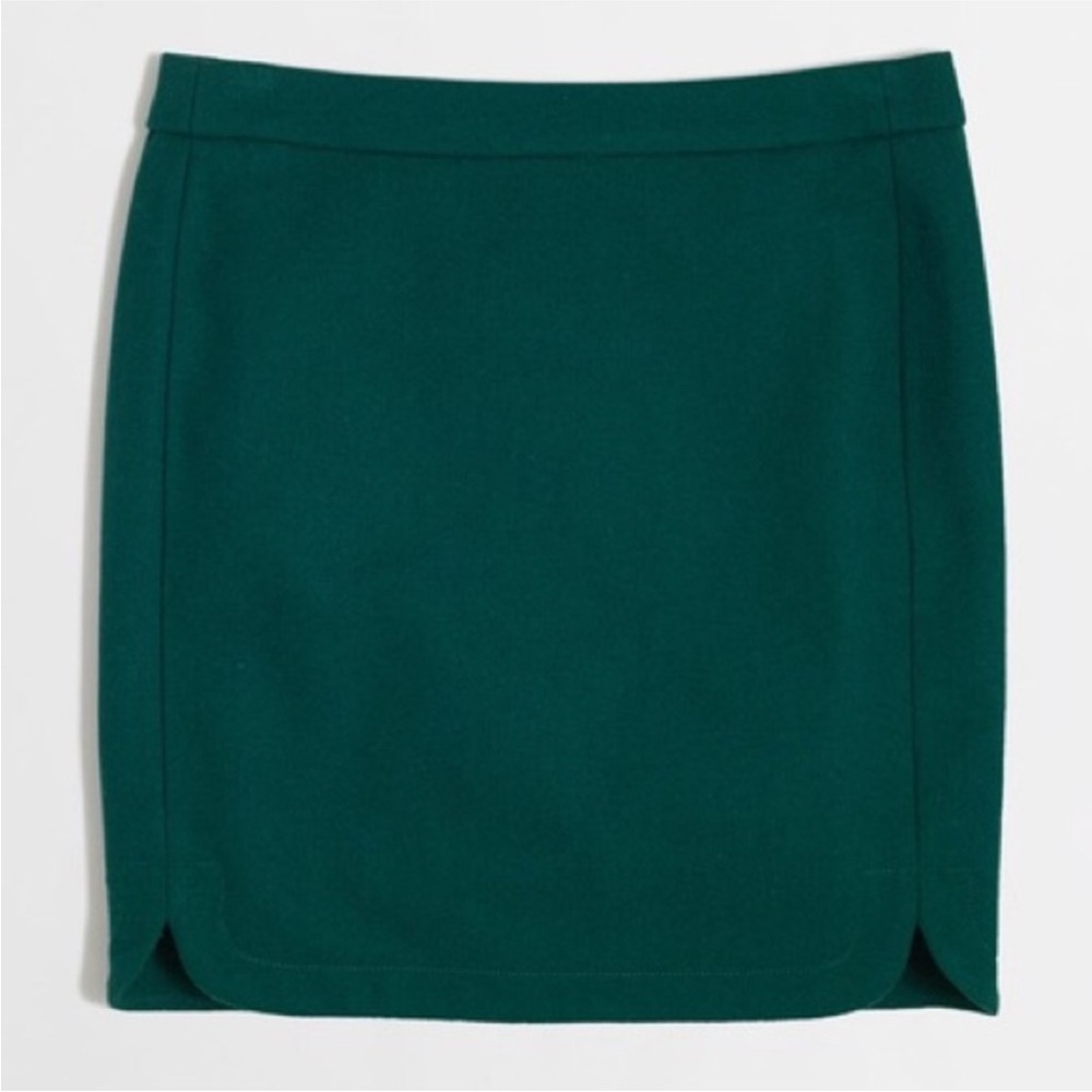 Green JCrew Wool Skirt